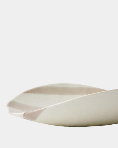 Palermo Striped Folded Plate-Gray