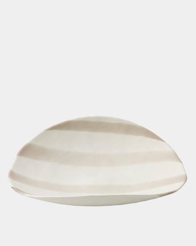 Palermo Striped Folded Plate-Gray