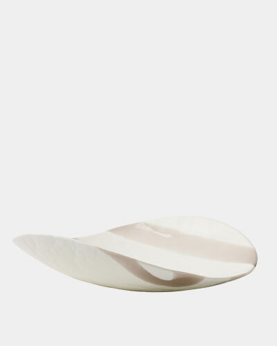 Palermo Striped Folded Plate-Gray