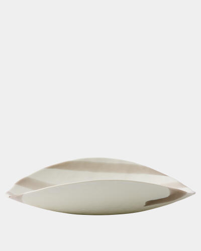 Palermo Striped Folded Plate-Gray