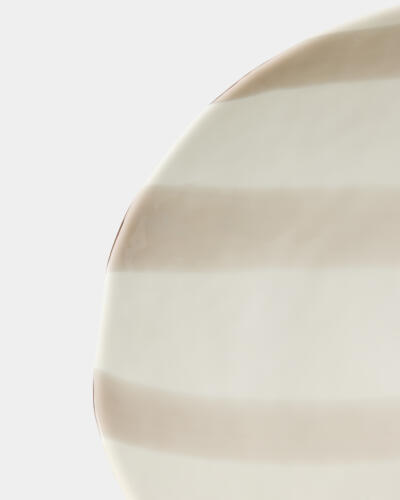 Palermo Striped Folded Plate-Gray