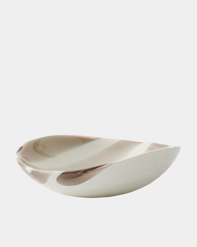 Palermo Striped Folded Plate-Gray