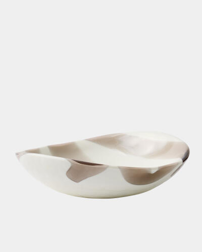 Palermo Striped Folded Plate-Gray