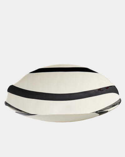 Palermo Striped Folded Plate-Black
