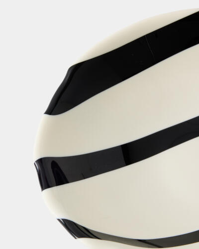 Palermo Striped Folded Plate-Black