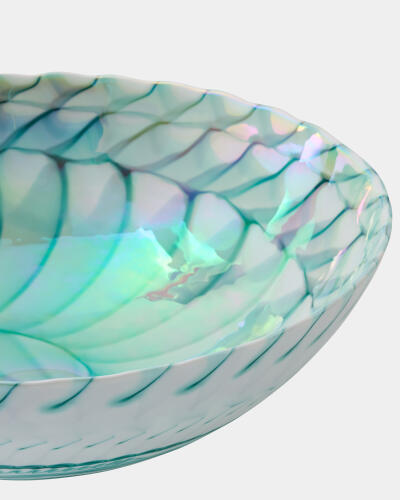 Spiral Threads Bowl-Turquoise