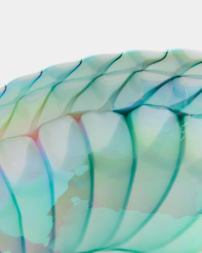 Spiral Threads Bowl-Turquoise