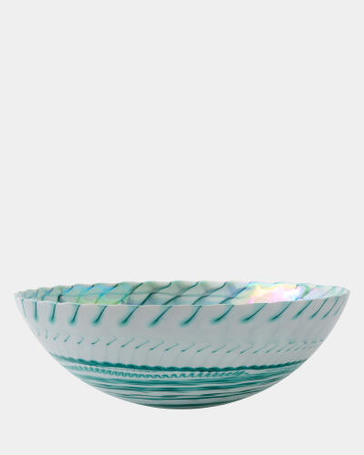 Spiral Threads Bowl-Turquoise