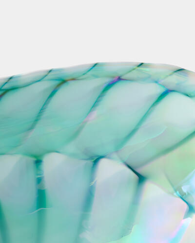 Spiral Threads Folded Bowl-Turquoise