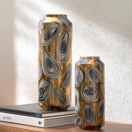Geode Vase-Golden