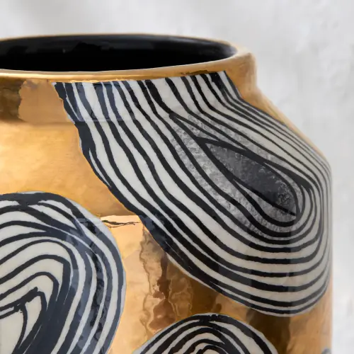 Geode Vase-Golden