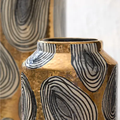 Geode Vase-Golden
