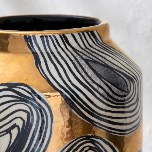 Geode Vase-Golden