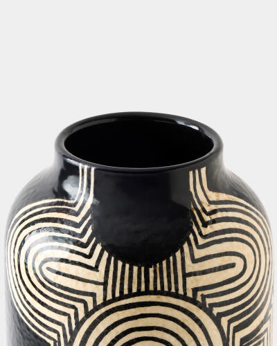 Arches Vase-Black/White
