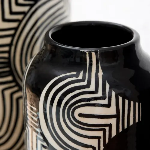 Arches Vase-Black/White