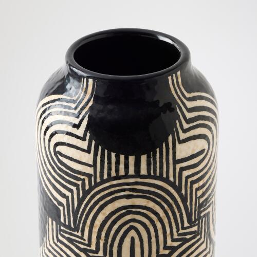 Arches Vase-Black/White