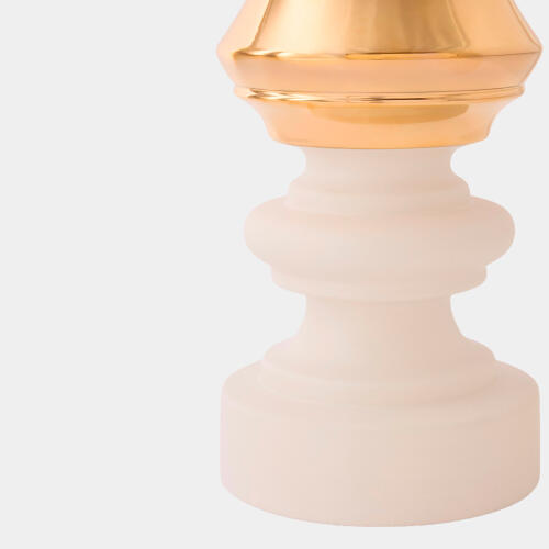 Gambit Jar-White/Gold-Queen