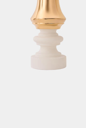 Gambit Jar-White/Gold-Queen