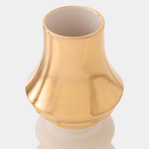 Gambit Jar-White/Gold-Queen