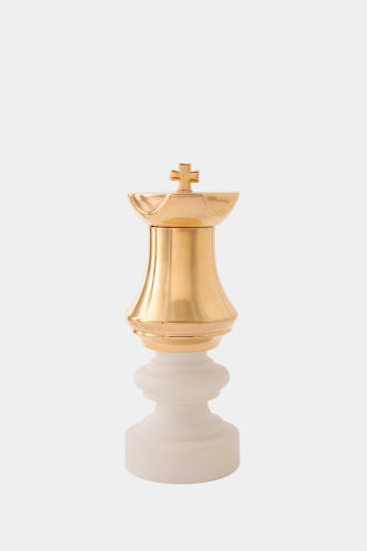 Gambit Jar-White/Gold-Queen