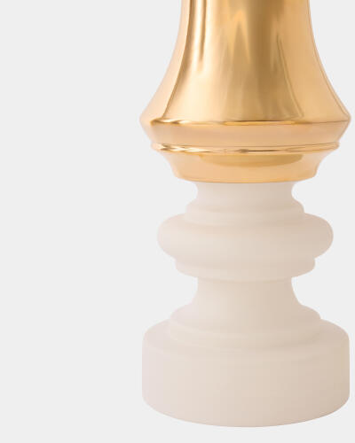 Gambit Jar-White/Gold-Queen