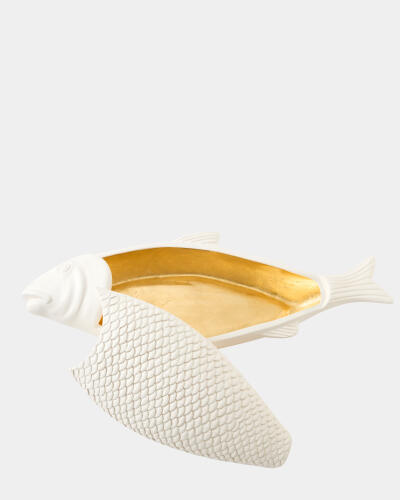 Pescare Box-White w/Gold Interior