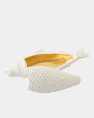 Pescare Box-White w/Gold Interior