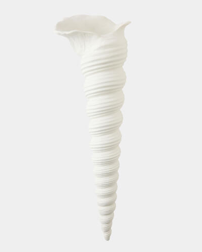 Turbinio Shell Vase-White