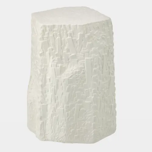 Soros Accent Table-White-Tall