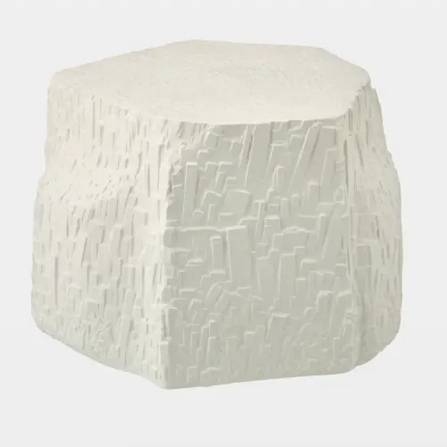 Soros Accent Table-White-Wide