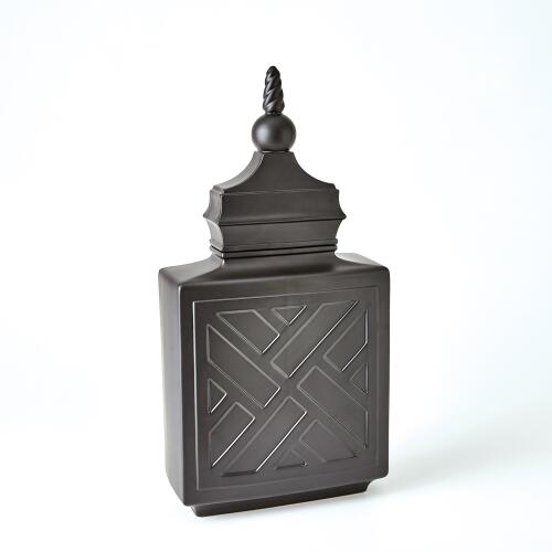 Chinoiserie Jar-Matte Black