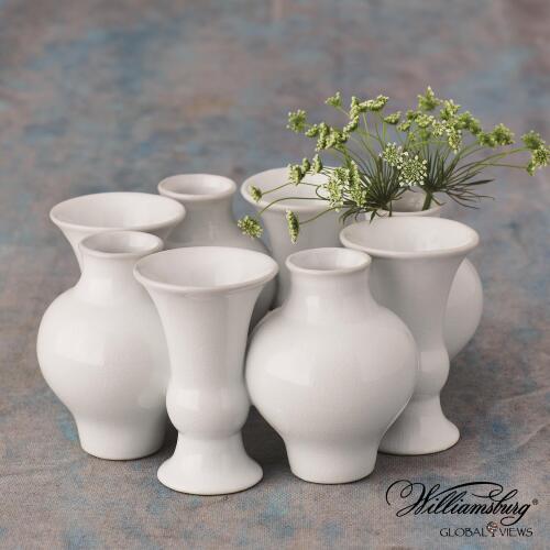 Convene Wreath Bud Vase-White Crackle