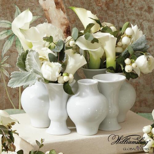Convene Wreath Bud Vase-White Crackle