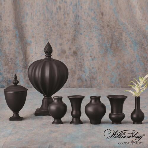 S/5 Convene Mini Bud Vase-Matte Black