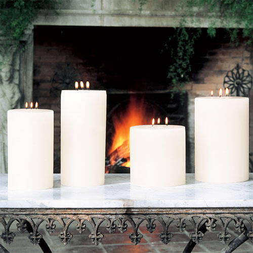 3 Wick Pillar Candle-Unscented