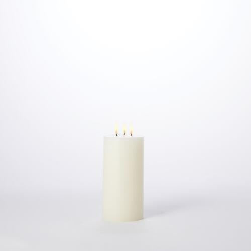 3 Wick Pillar Candle-Unscented