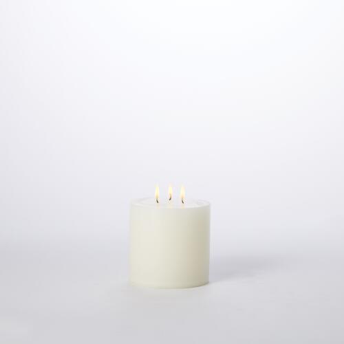 3 Wick Pillar Candle-Unscented