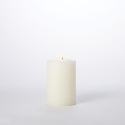 3 Wick Pillar Candle-Unscented