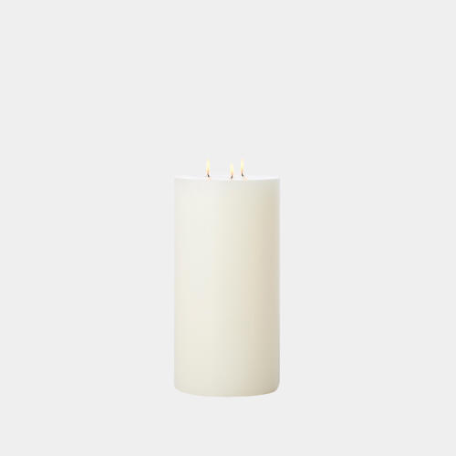 3 Wick Pillar Candle-Unscented