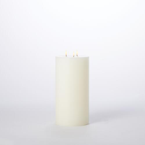 3 Wick Pillar Candle-Unscented