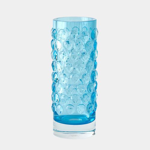 Bubble Cylinder Vase-Cobalt