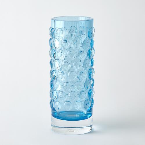 Bubble Cylinder Vase-Cobalt