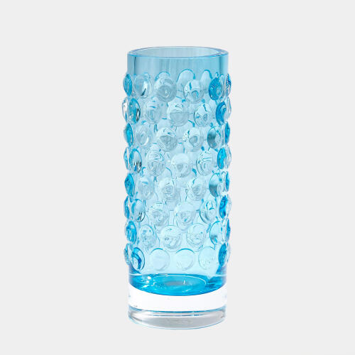 bubble cylinder vase-cobalt