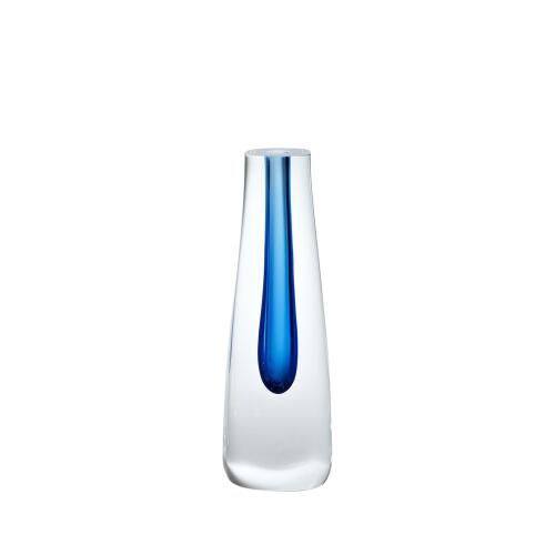 Cut Glass Vase-Cobalt