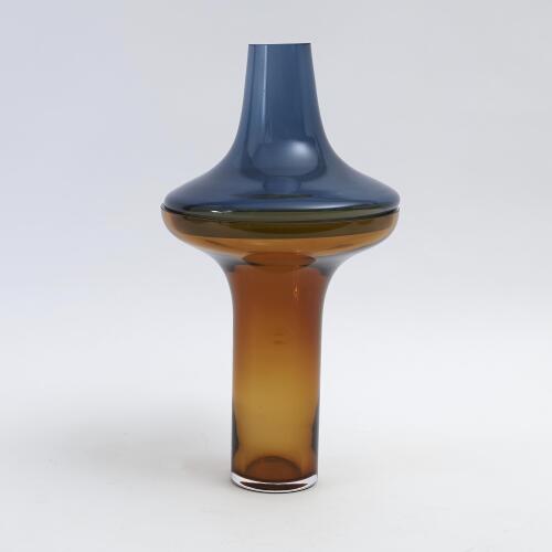 Drake Tall Cobalt Over Amber Vase