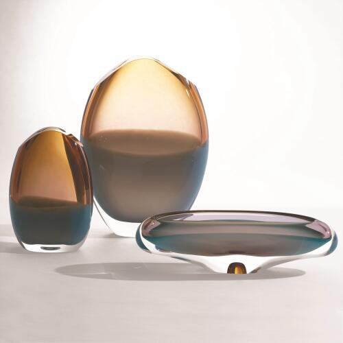 Elendil Oval Vase-Pistachio Amber-Sm