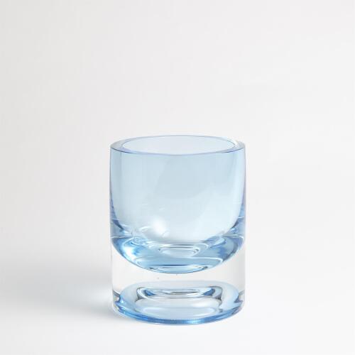 Thick Cylinder Vase-Powder Blue/Light Blue