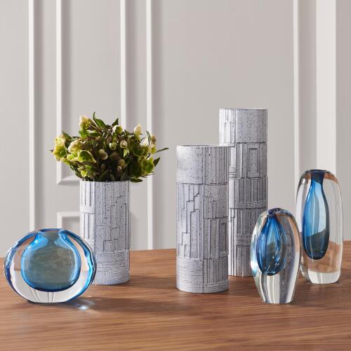 Offset Vase-Light Blue