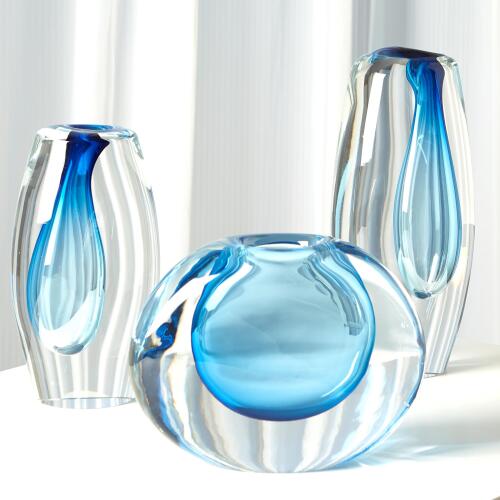 Offset Vase-Light Blue