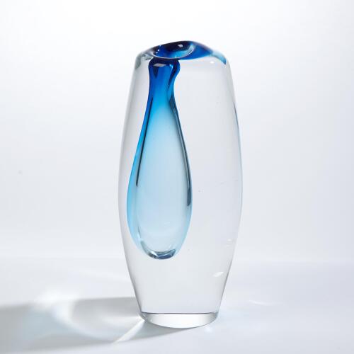 Offset Vase-Light Blue